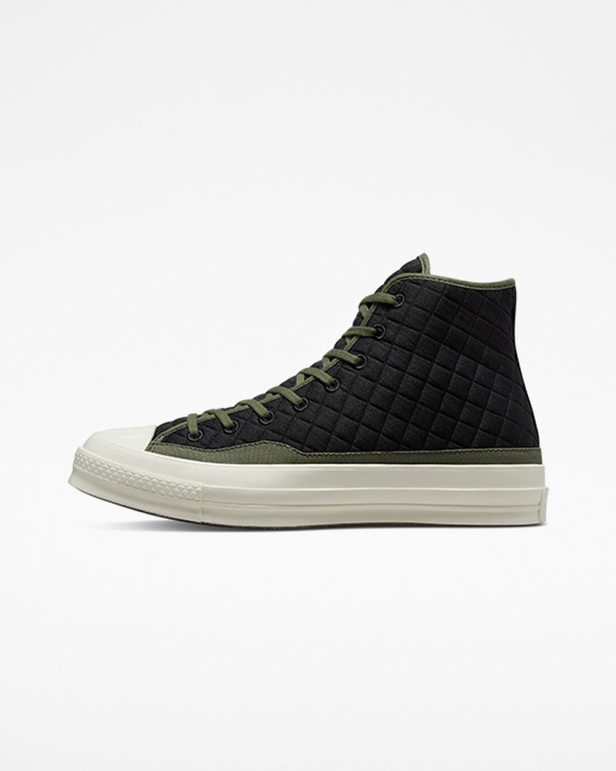 Men's Converse Chuck 70 Quilted High Top Shoes Black | AU E4106O